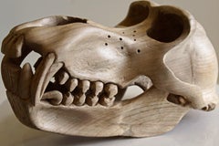 Baboon- Contemporary sculpture, Carved Jacaranda wood, 21st Century