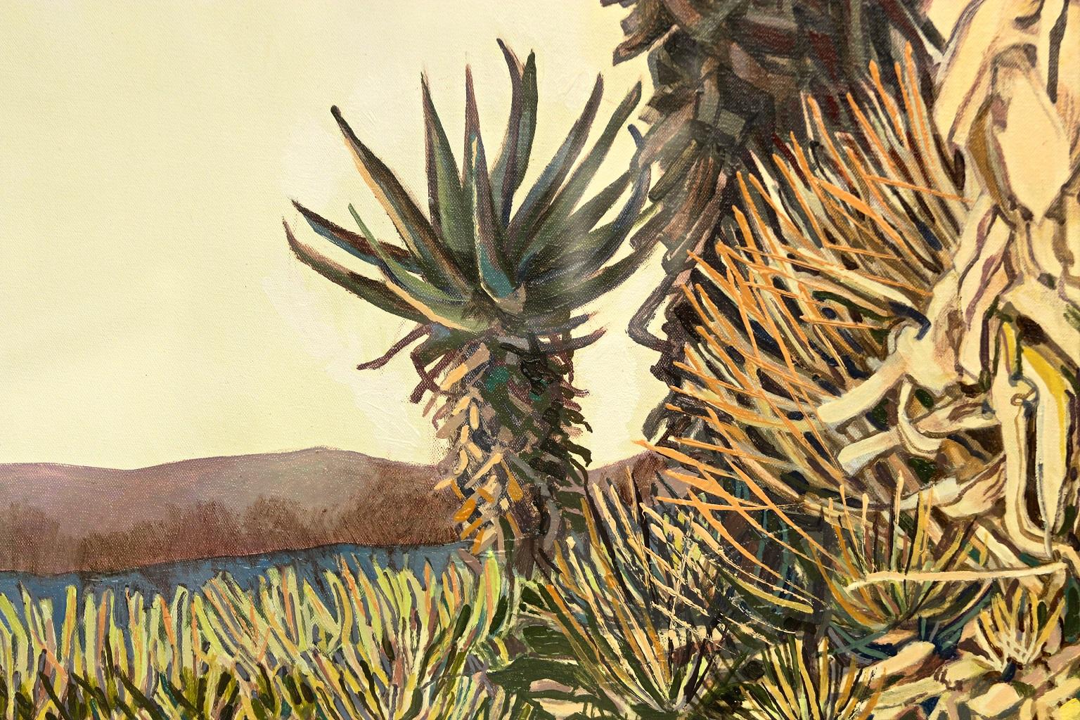 Dorothy’s oil on canvas works feature trees, plants, bushes, succulents, and landscape elements rendered in a way that speaks to the highly realistic, but enhanced with a painterly, expressive looseness of brush that allows her artistic personality