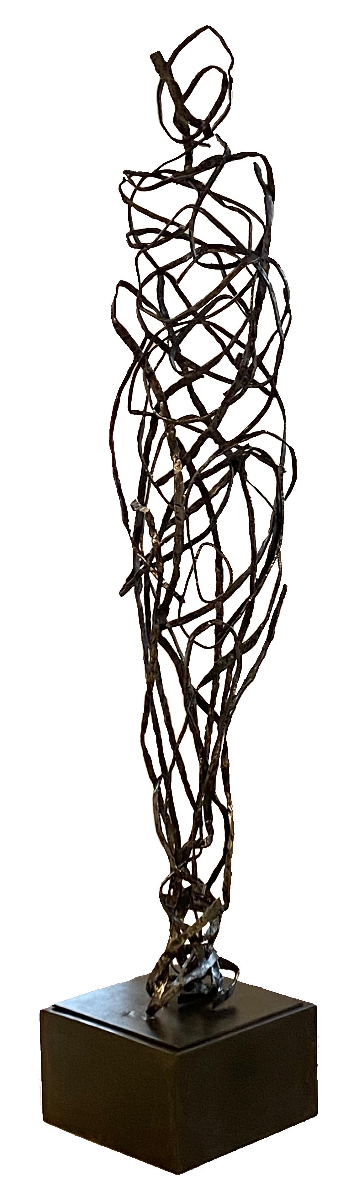 Erica Larkin Gaudet Figurative Sculpture - Vertical Lines & Visible Edges