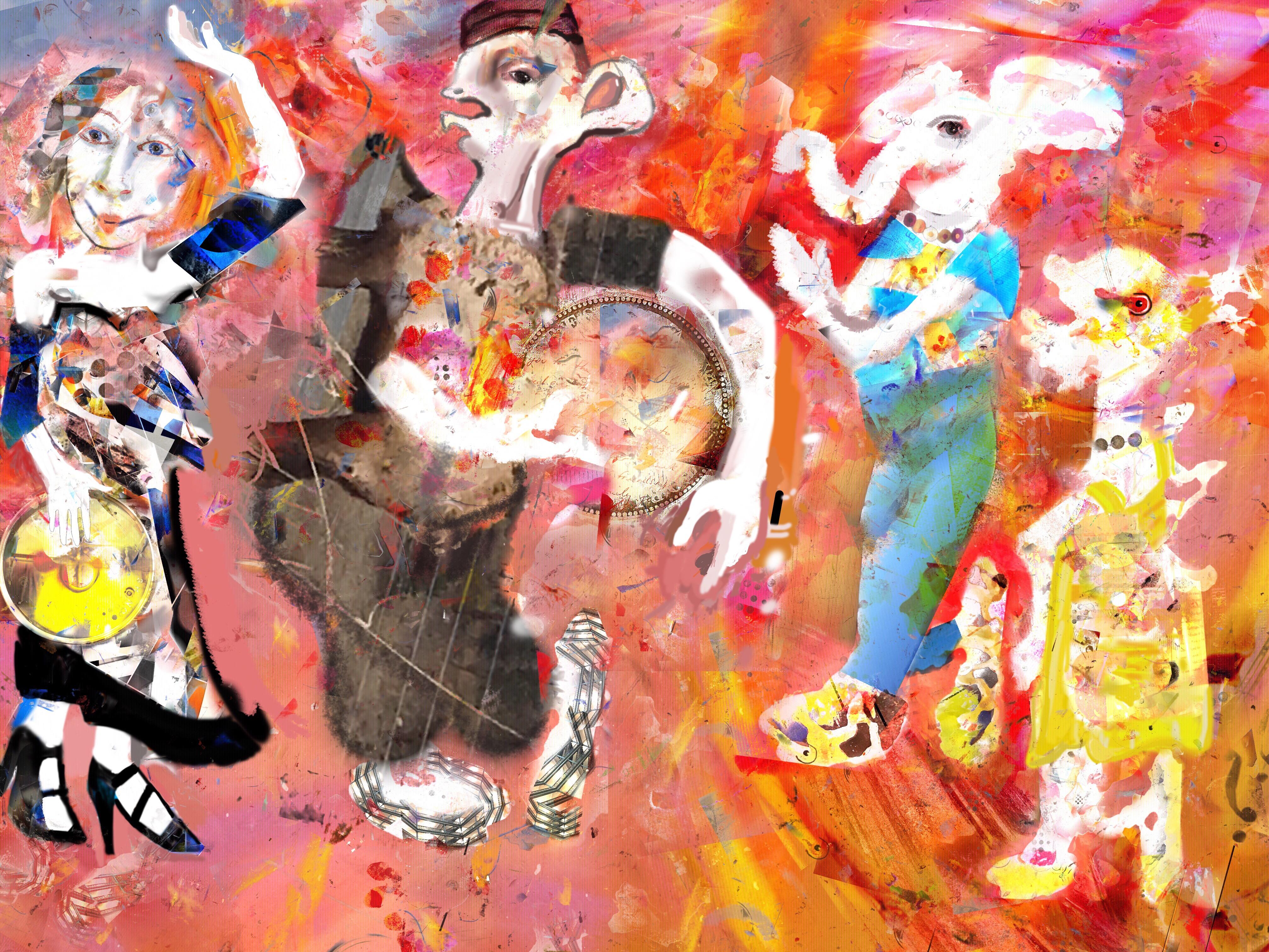 Chagall Dance - Art by Laria Saunders