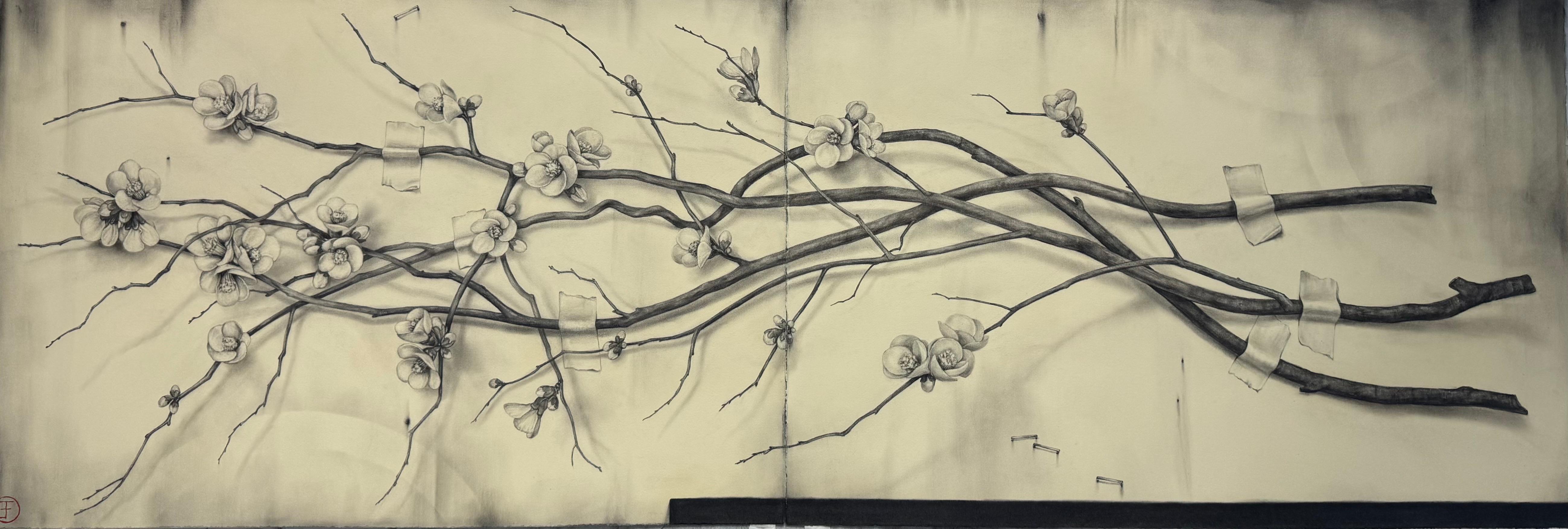 (Two Panel) Quince Branch No. 65