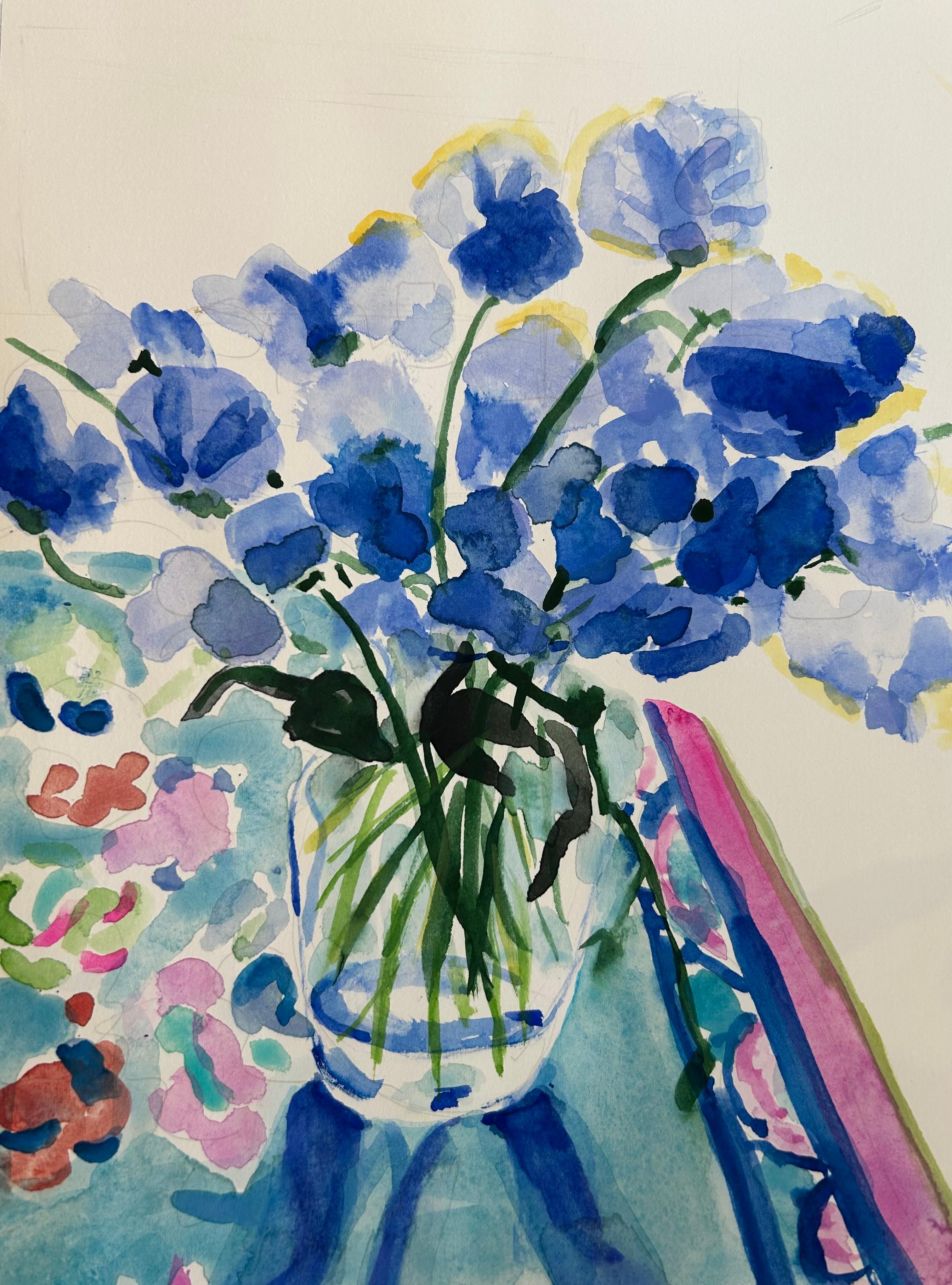 Permele Doyle Landscape Art - Sweet Peas, Hudson Valley