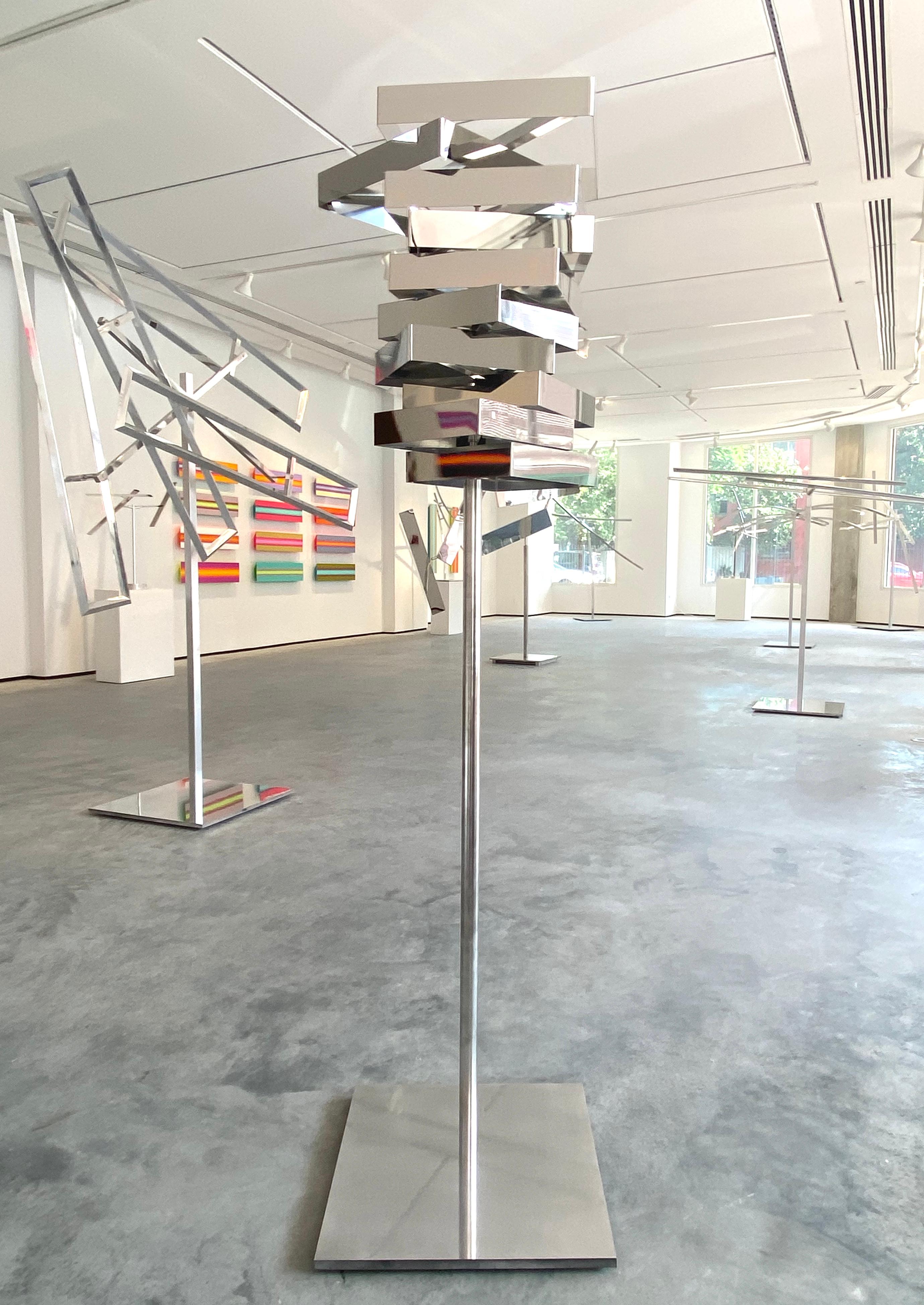 John Poché Abstract Sculpture - Tall Ribbon Lamp