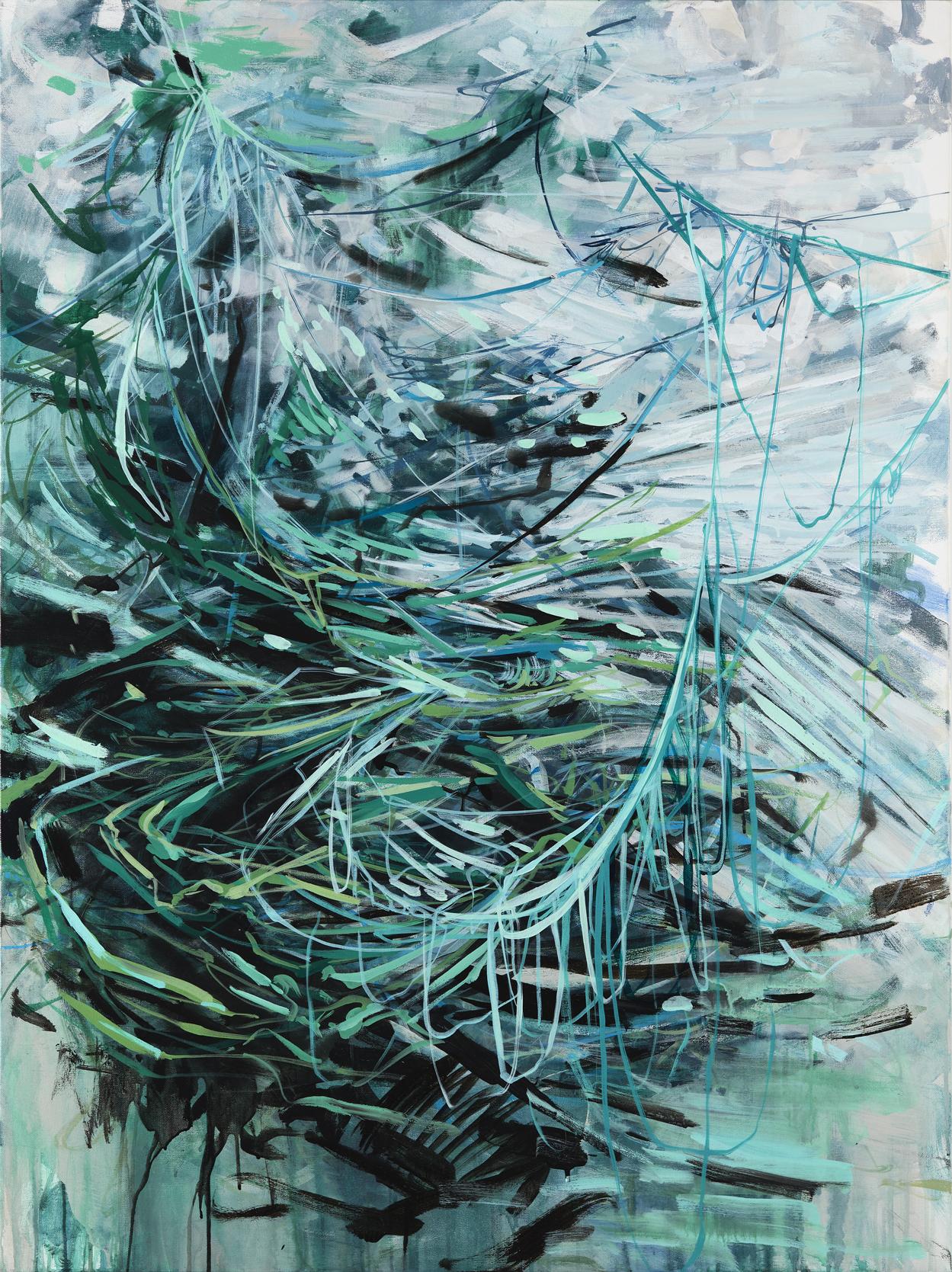 Ann Marie Auricchio Abstract Painting - Twilight Swim