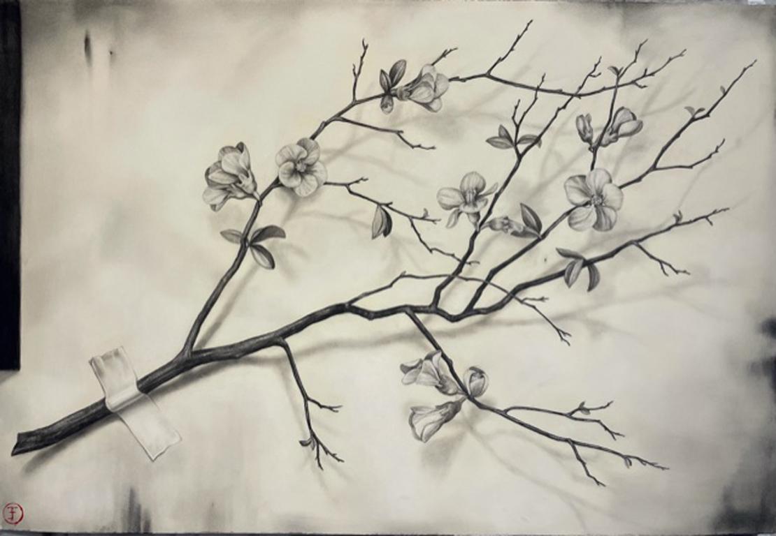 Emily Farish Landscape Art - Quince Branch