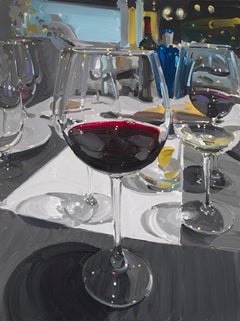 Tempranillo IX - Contemporary British Figurative Realism, Wine Glass Still Life