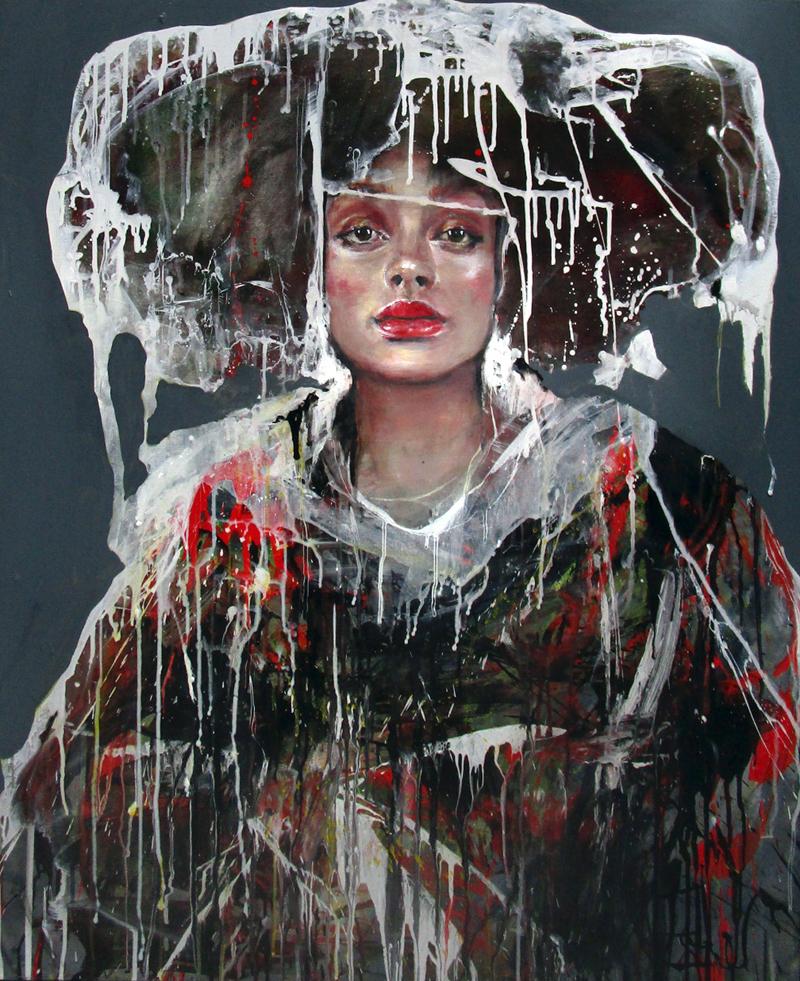 Esther Erlich Figurative Painting - Laced