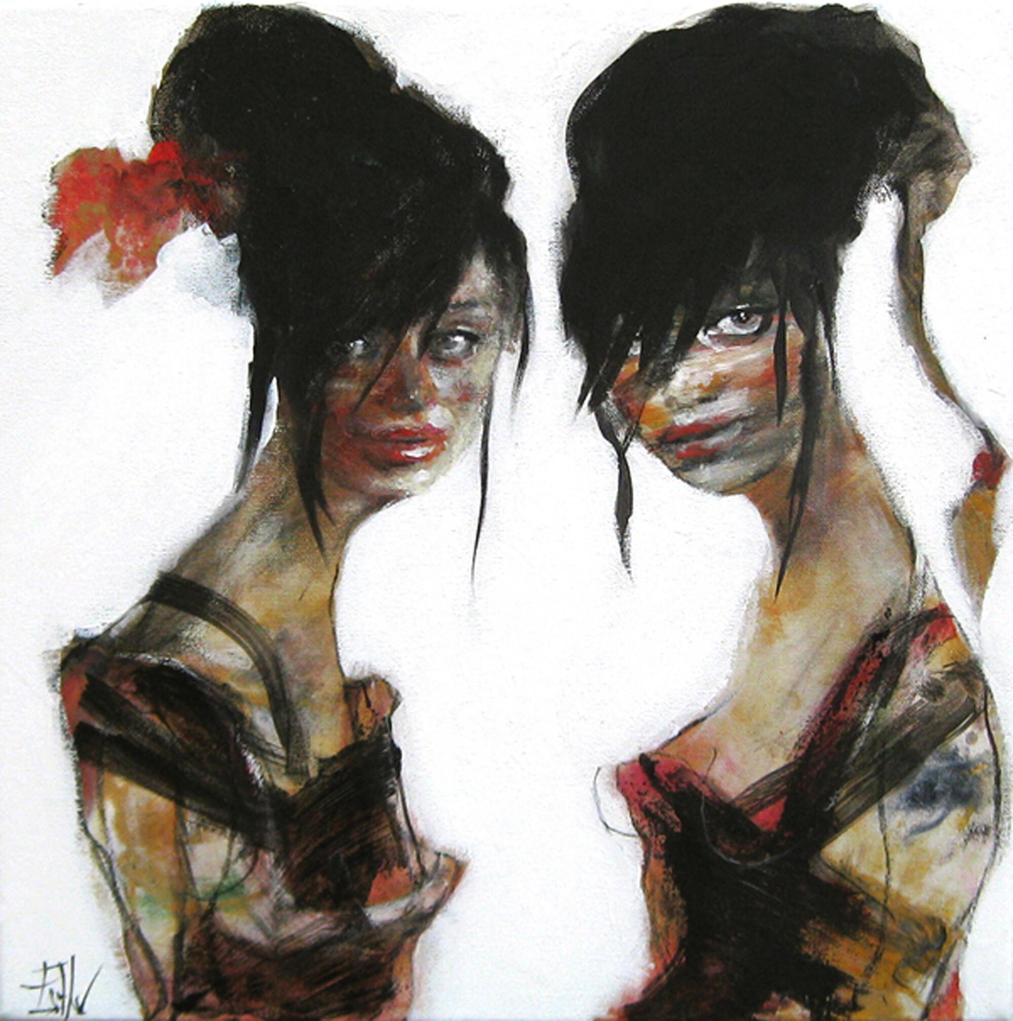 Esther Erlich Figurative Painting - Besties