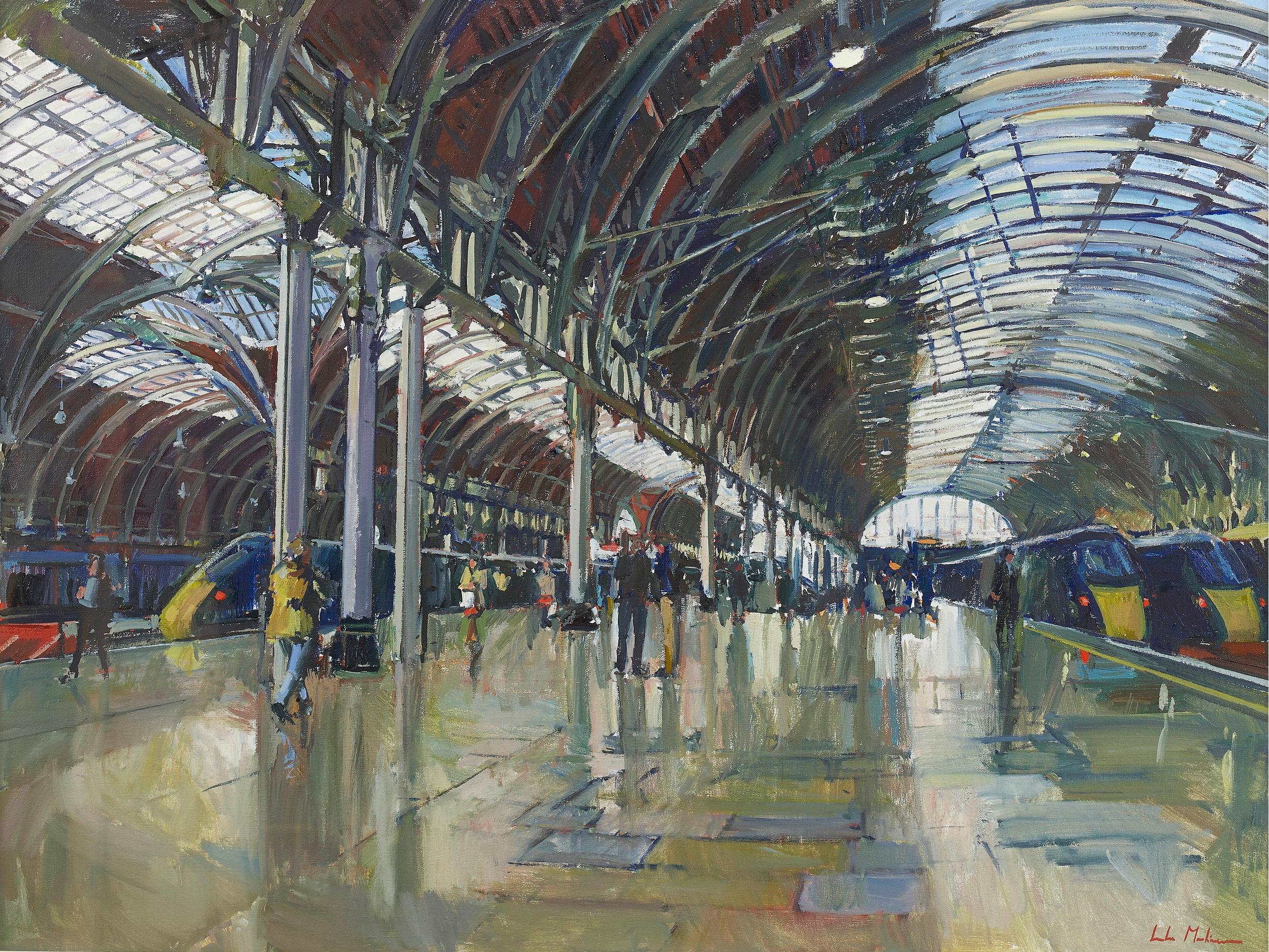 Paddington Station, London - Painting by Luke Martineau