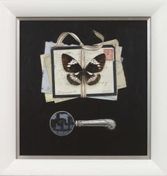 Tied Letters with Butterfly and Magnifying Glass