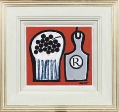 'Grapes and Bottle' by Scottish artist Simon Laurie