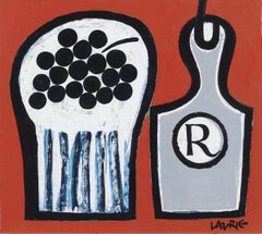 'Grapes and Bottle' by Scottish artist Simon Laurie