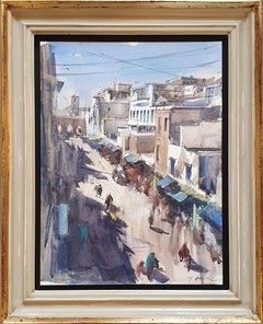 'View from Cafe des Artistes' original painting by British artist Tom Hoar
