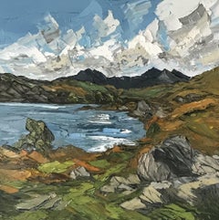 'Llyn Mymbyr' Traditional Welsh Landscape Oil Painting, Palette Knife Technique