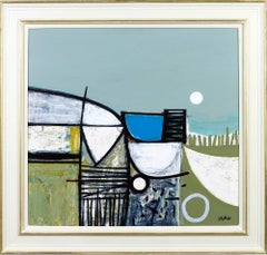 'Blue Boat, West Coast' original contemporary Scottish painting