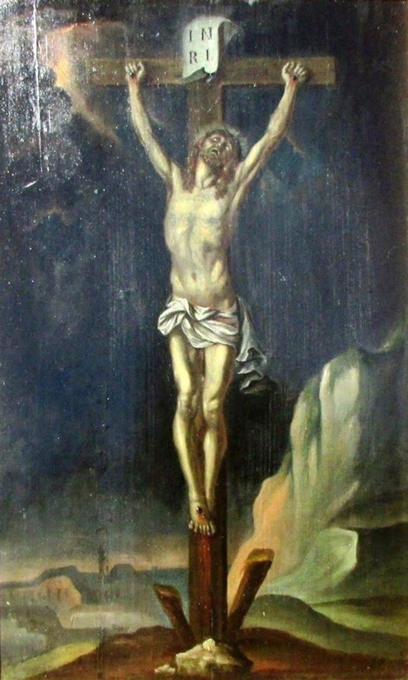 Antonio Balestra Figurative Painting – "Crucifixion"  