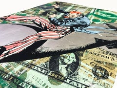 Greg Gossel, "Funny Money 2-8", Hand-Embellished Screen Print and Collage, 2018