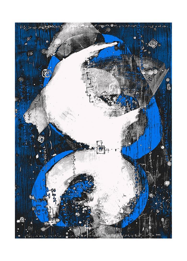 Christophe Tissot Abstract Print - "Autre monde"
