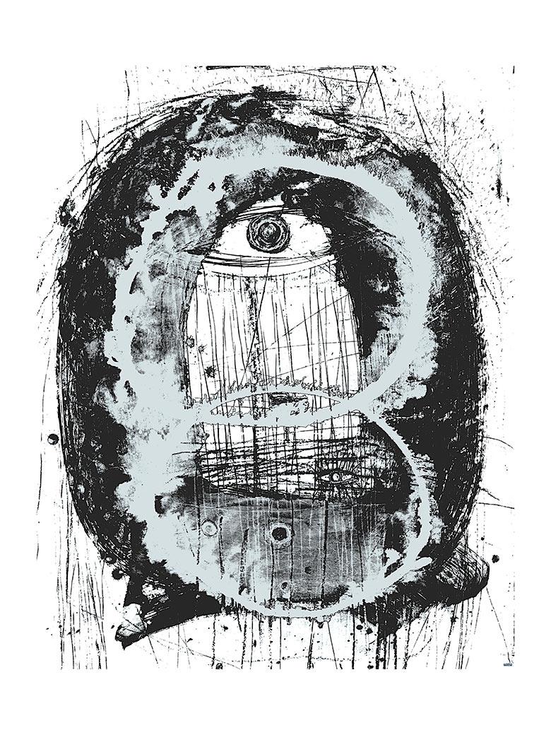 Christophe Tissot Abstract Print - "Néandertal"