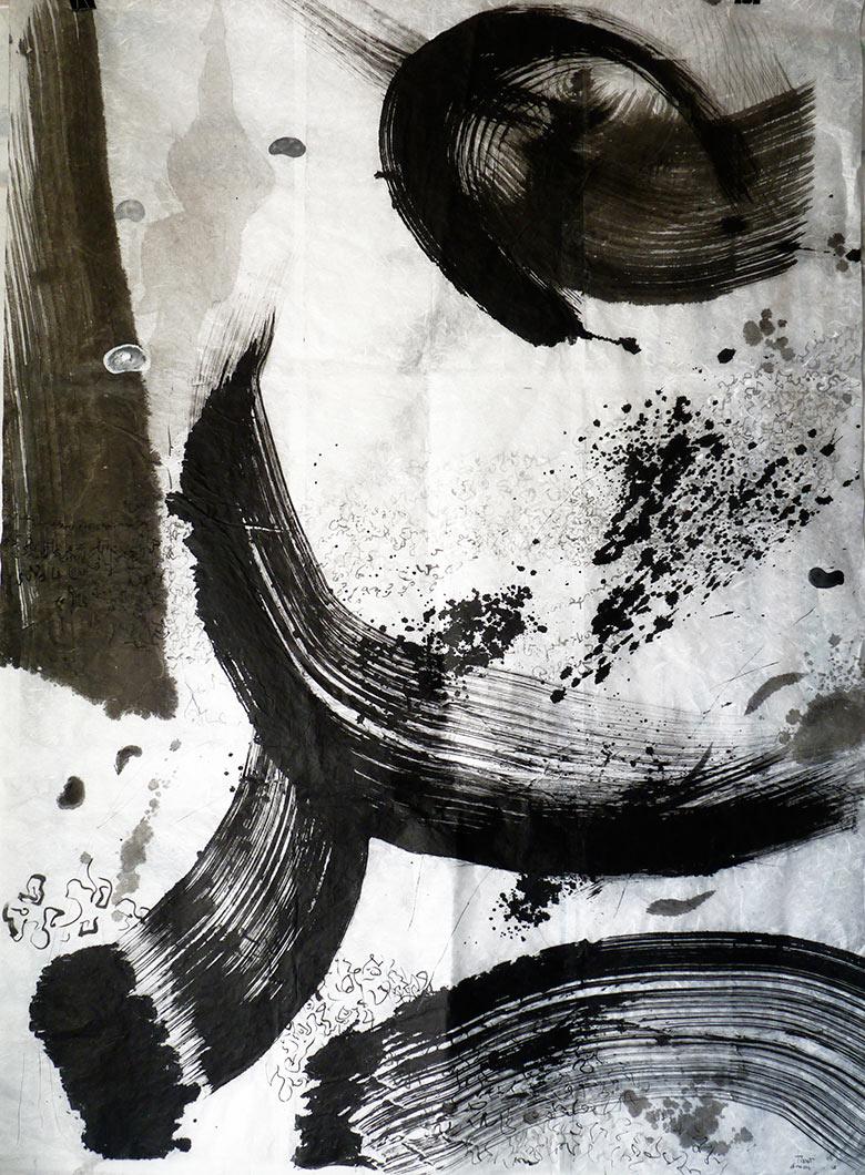 Christophe Tissot Abstract Painting - "Trajectoire #40 "