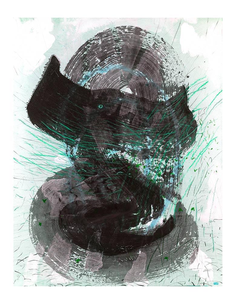 Christophe Tissot Abstract Print - "Réfléchir"