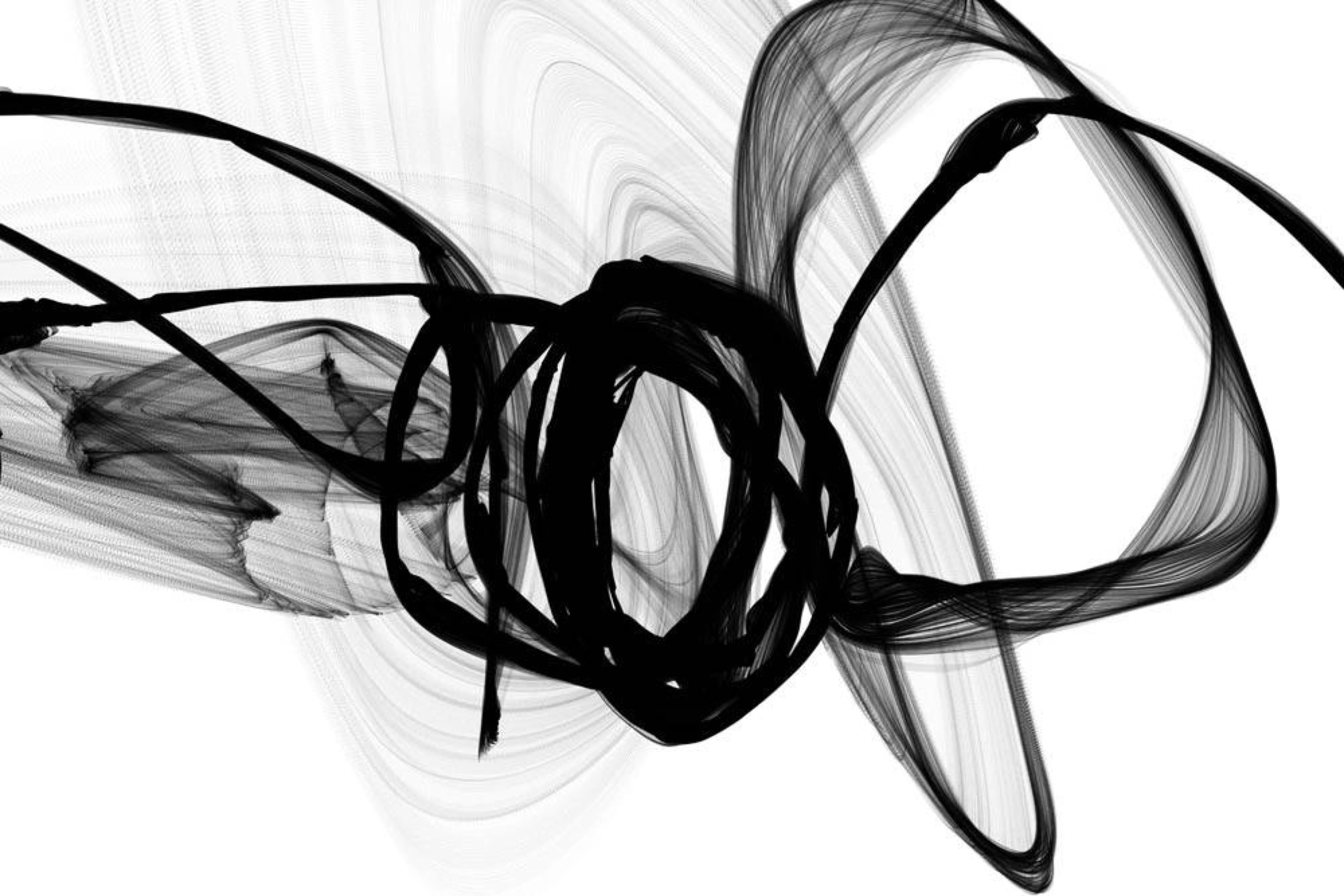 Abstrakte abstrakte Kunst Minimalistisches Gemälde auf Leinwand Schwarz Weiß , The Energy 60 x 40"" 