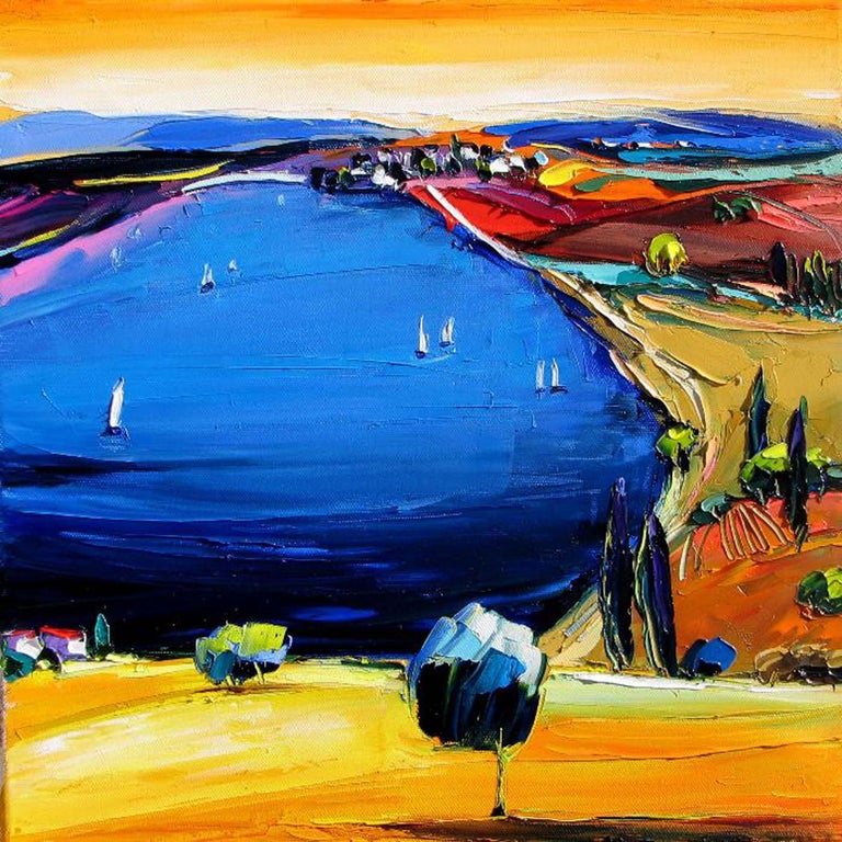 Maya Green Maya Green, Magic on the Sea Oil on Canvas Palette Knife