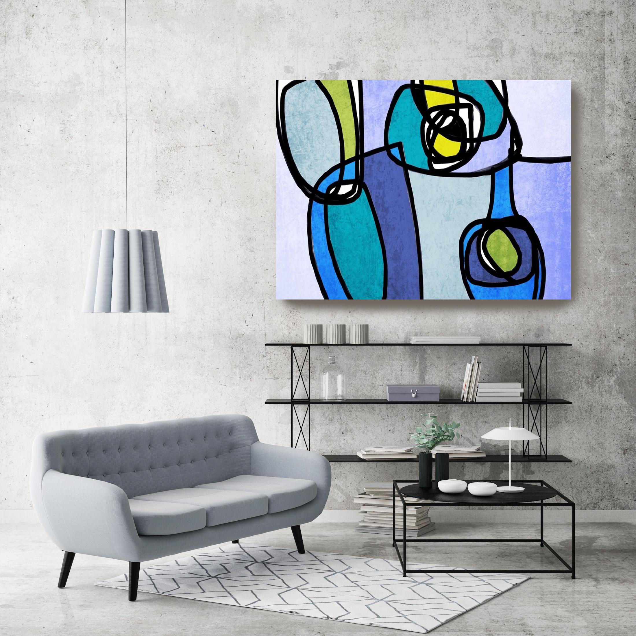 Blue Purple Mid-Century Modern Hand Embellished Giclee on Canvas 
Vibrant Colorful Abstract-0-5-1

State-of-the-art HAND EMBELLISHED ∽ MUSEUM QUALITY ∽ DISPLAY READY Giclee Reproduction
Each limited edition Giclee is hand embellished by the artist,