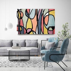 Modernes Kunstwerk aus der Mitte des Jahrhunderts, einzigartig, schwer, strukturiert, gemischtes Medium auf Leinwand