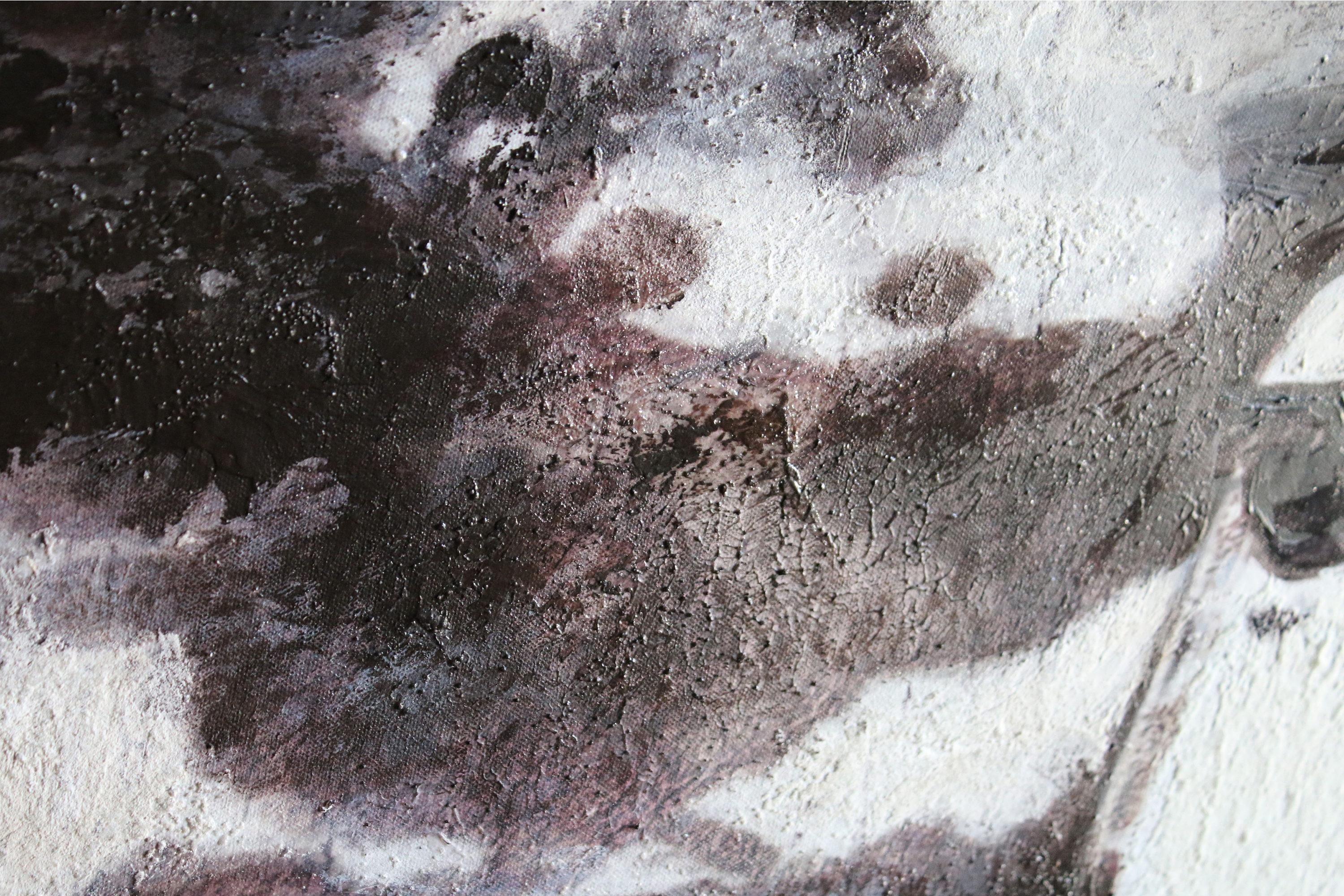 Brown Minimalist Horse Fine Art Hand Embellished Giclee on Canvas Irena Orlov 1