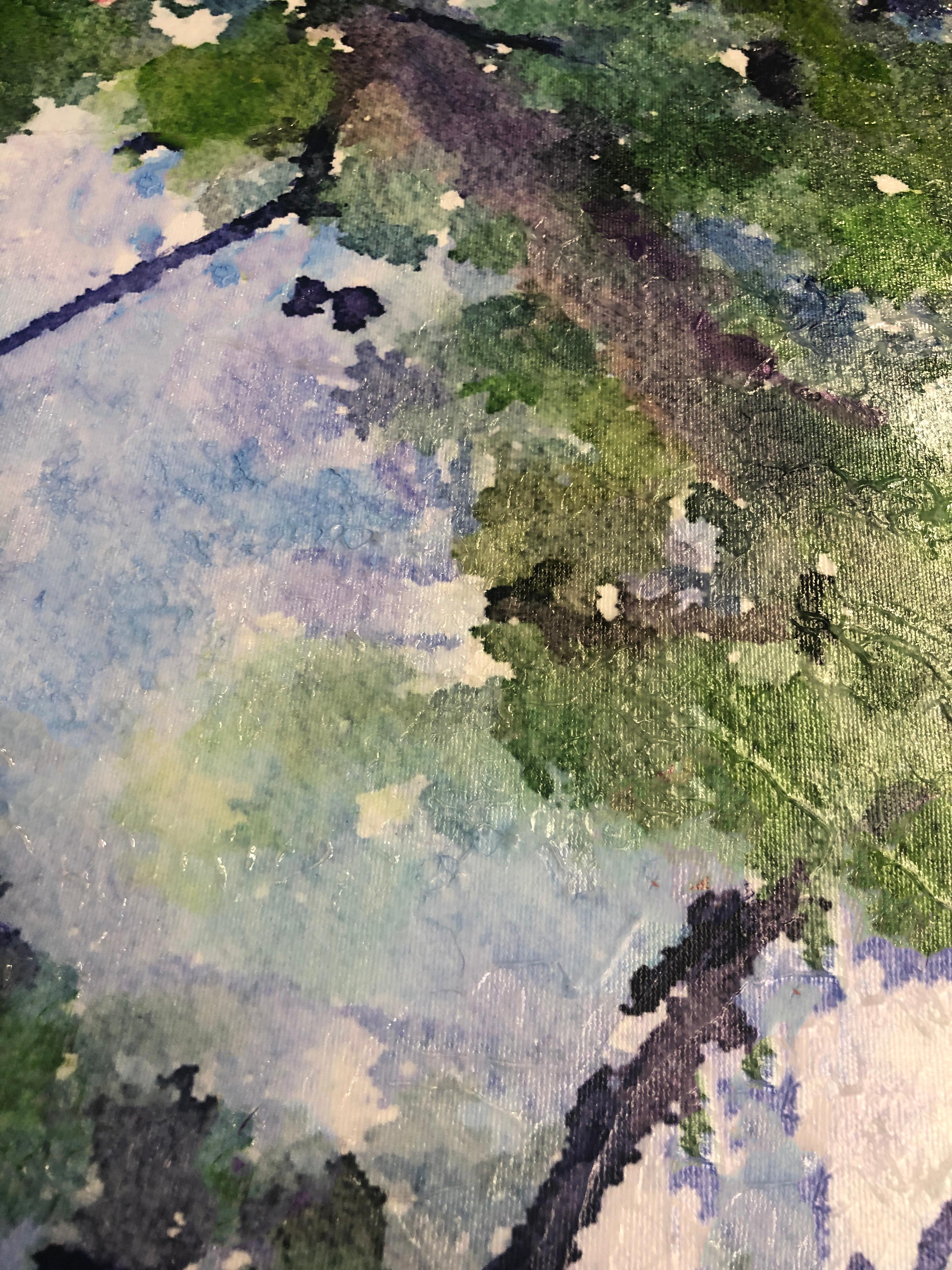 November Morning, Landscape Painting Hand Embellished Giclee on Canvas 5