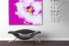 Sfumature di rosa. Quadro floreale impreziosito a mano Giclee su tela