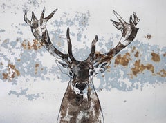 ELK - elk Painting Fine Art Hand Embellished Giclee on Canvas