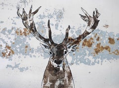 ELK - elk Painting Fine Art Hand Embellished Giclee on Canvas 