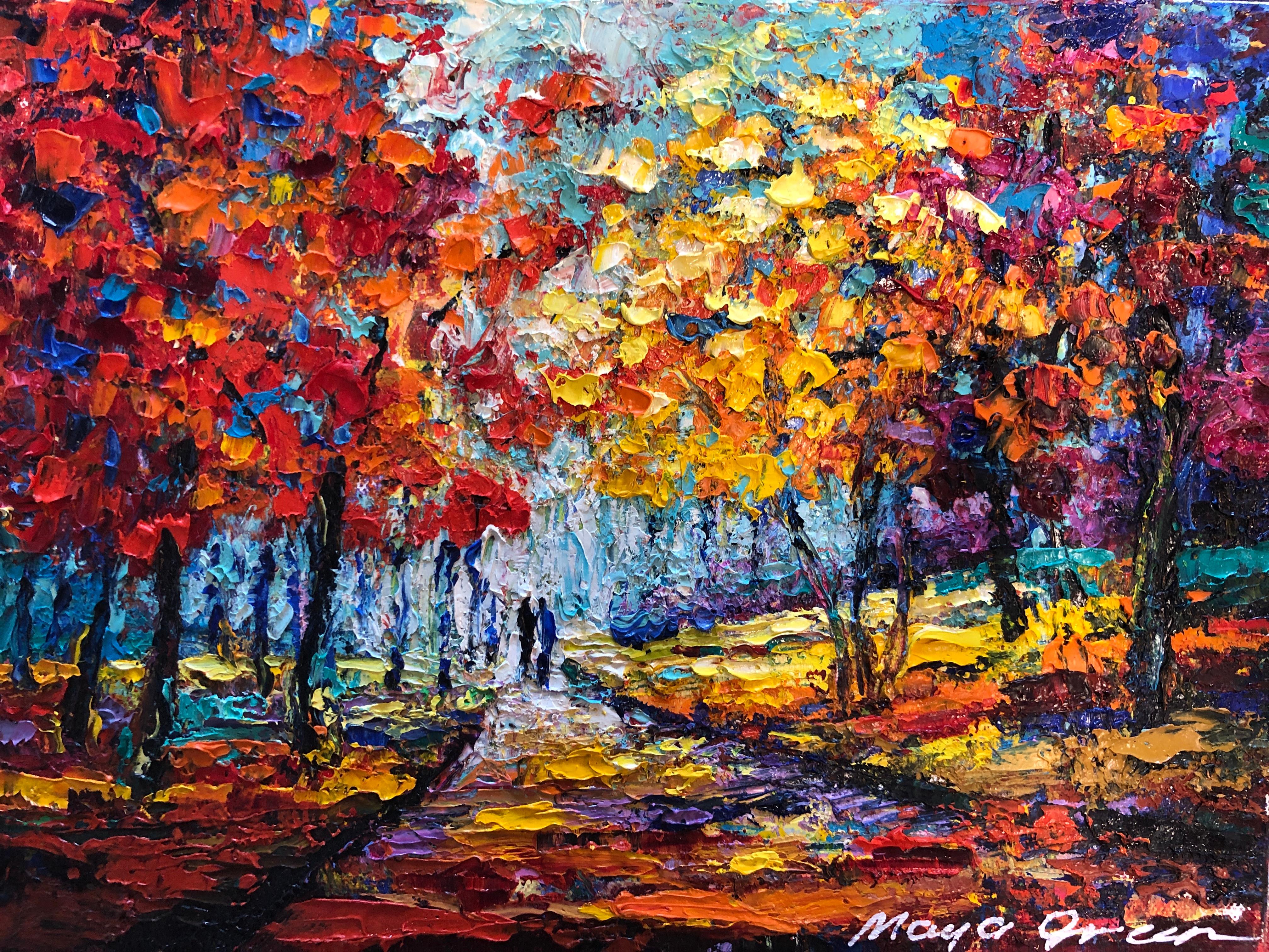 This is the original oil painting by Maya Green, Colorful Fall
Beautiful, bold and rich texture.
The painting is oil on canvas and painted with a pallet knife
The painting comes stretched and ready for hanging.


Collectible
Maya Green, is a