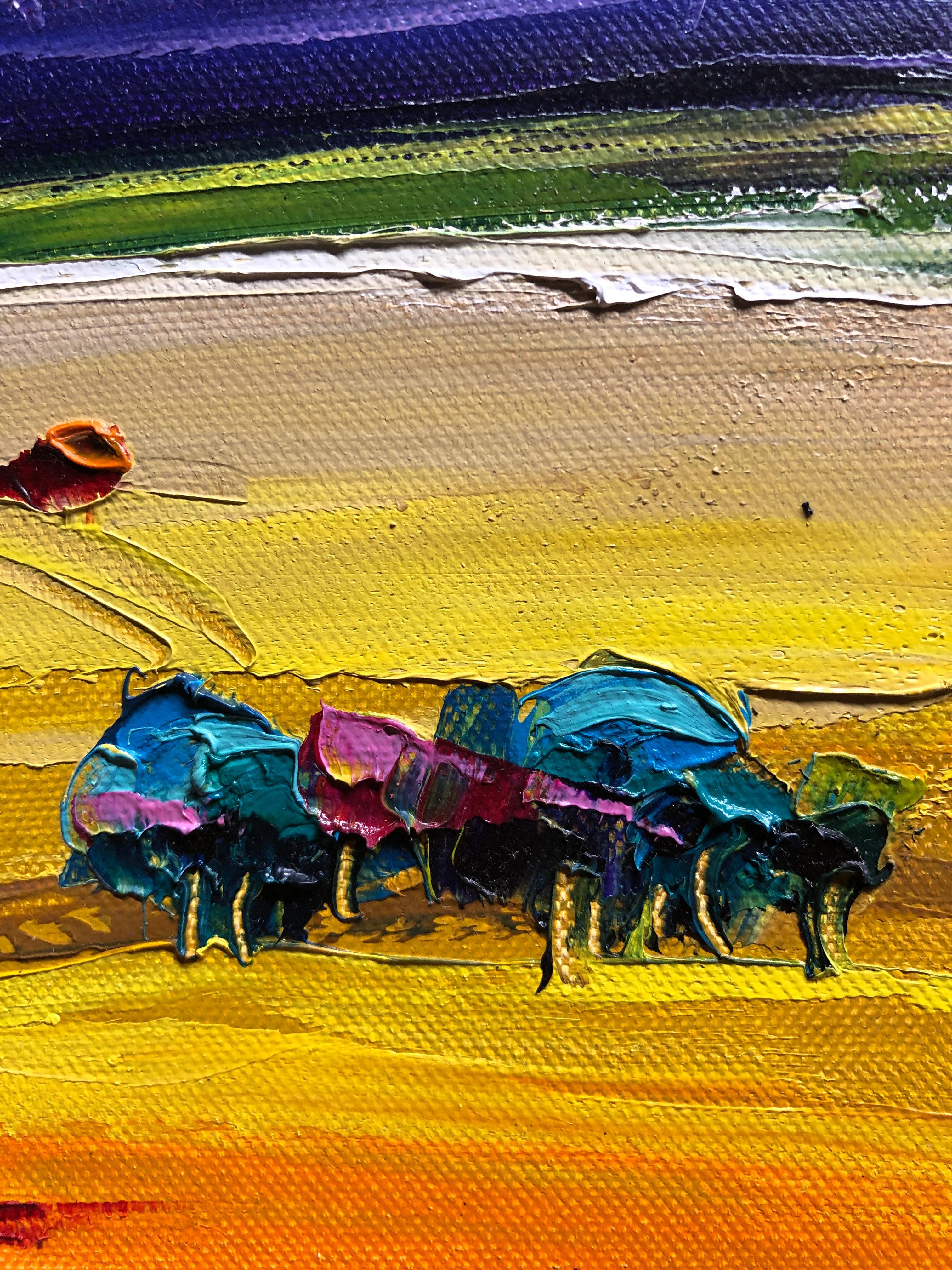  
Landscape Vibrant Oil Painting Palette Knife 16x12