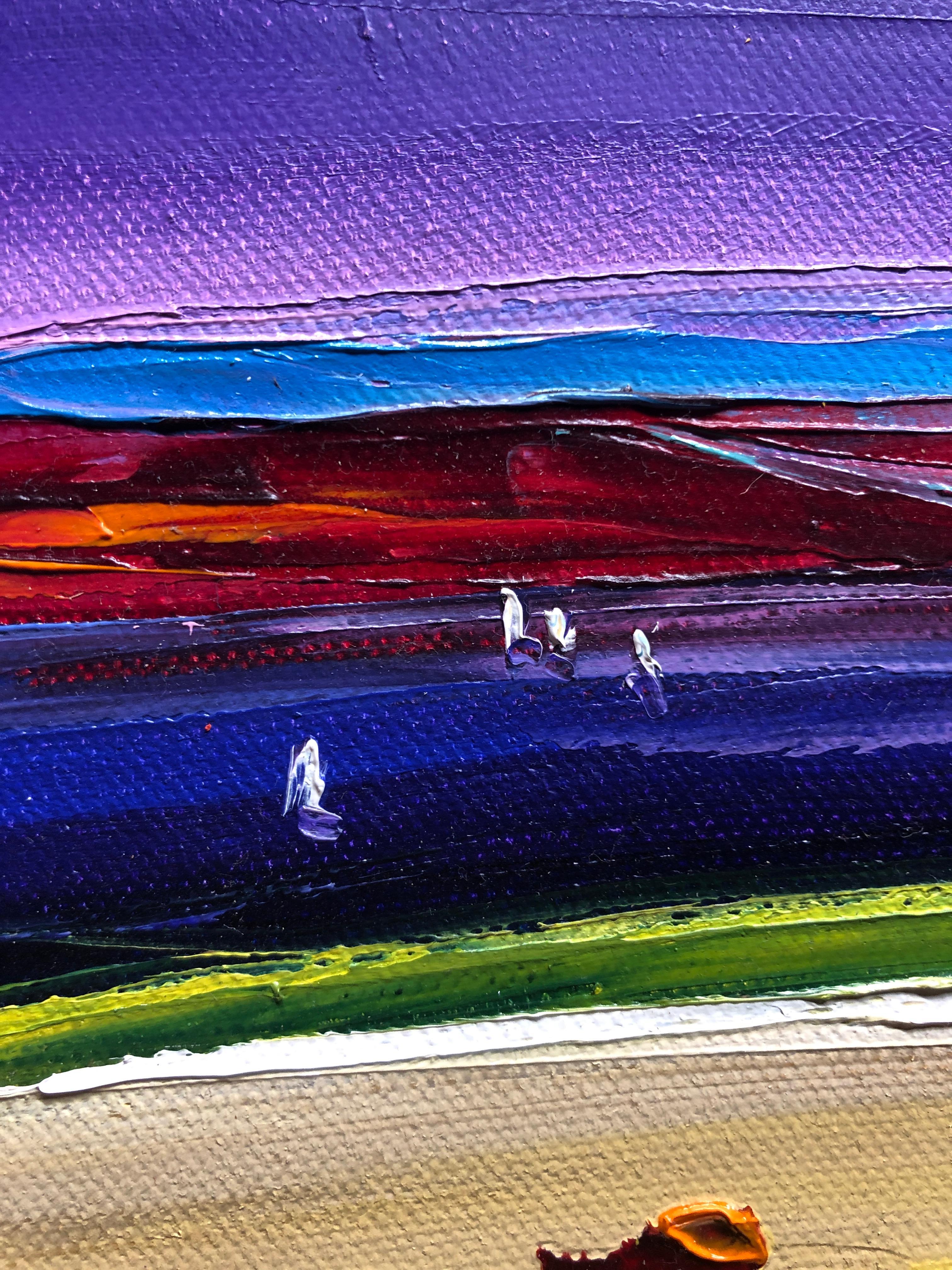 Landscape Vibrant Oil Painting Palette Knife 16x12