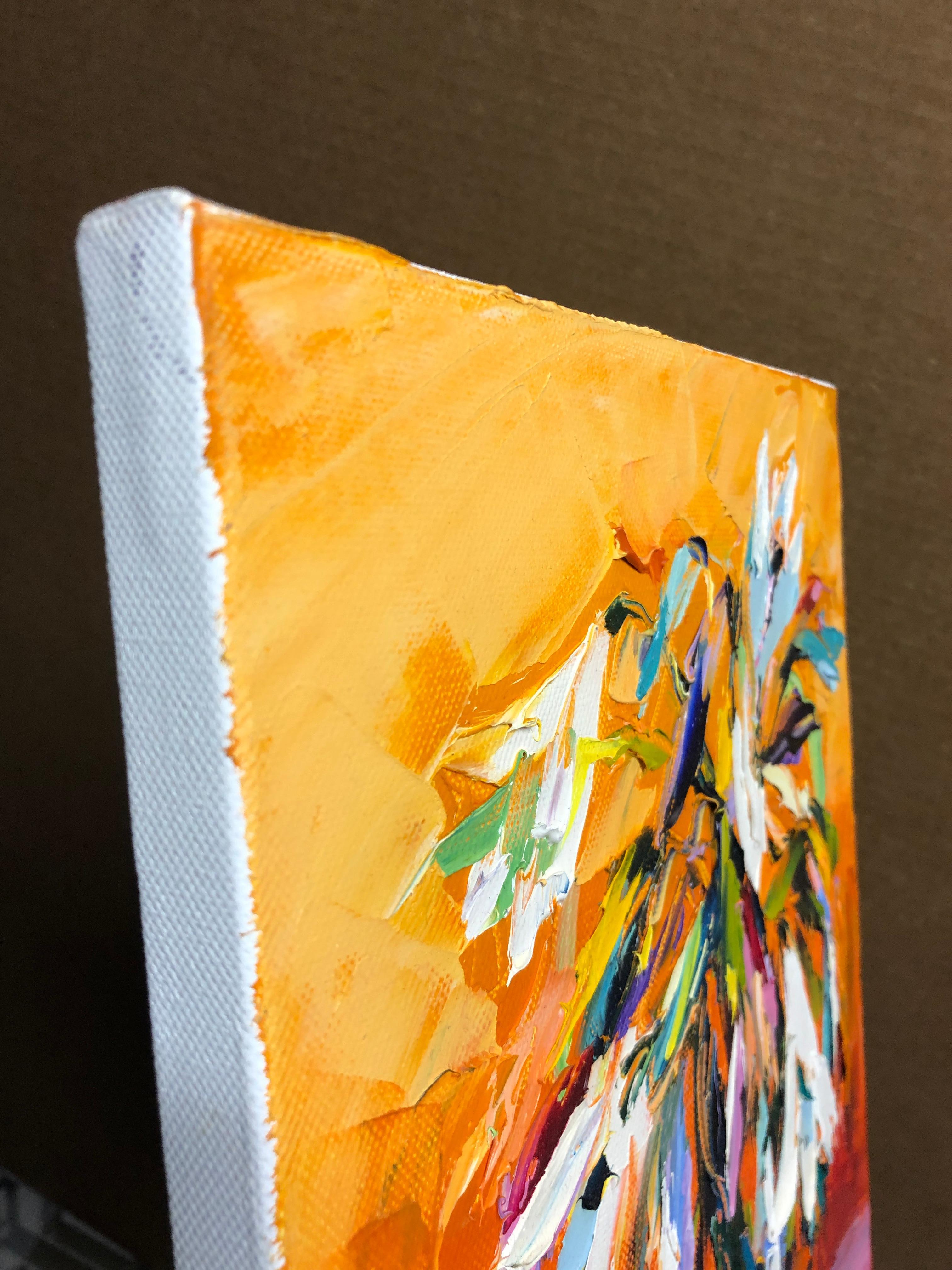 Spring Inspiration Still Life Oil Painting Palette Knife 14 x 10