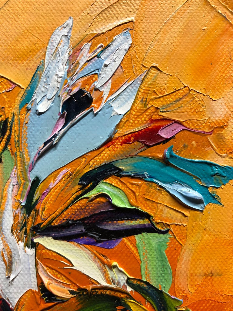 Maya Green Spring Inspiration Still Life Oil Painting Palette Knife