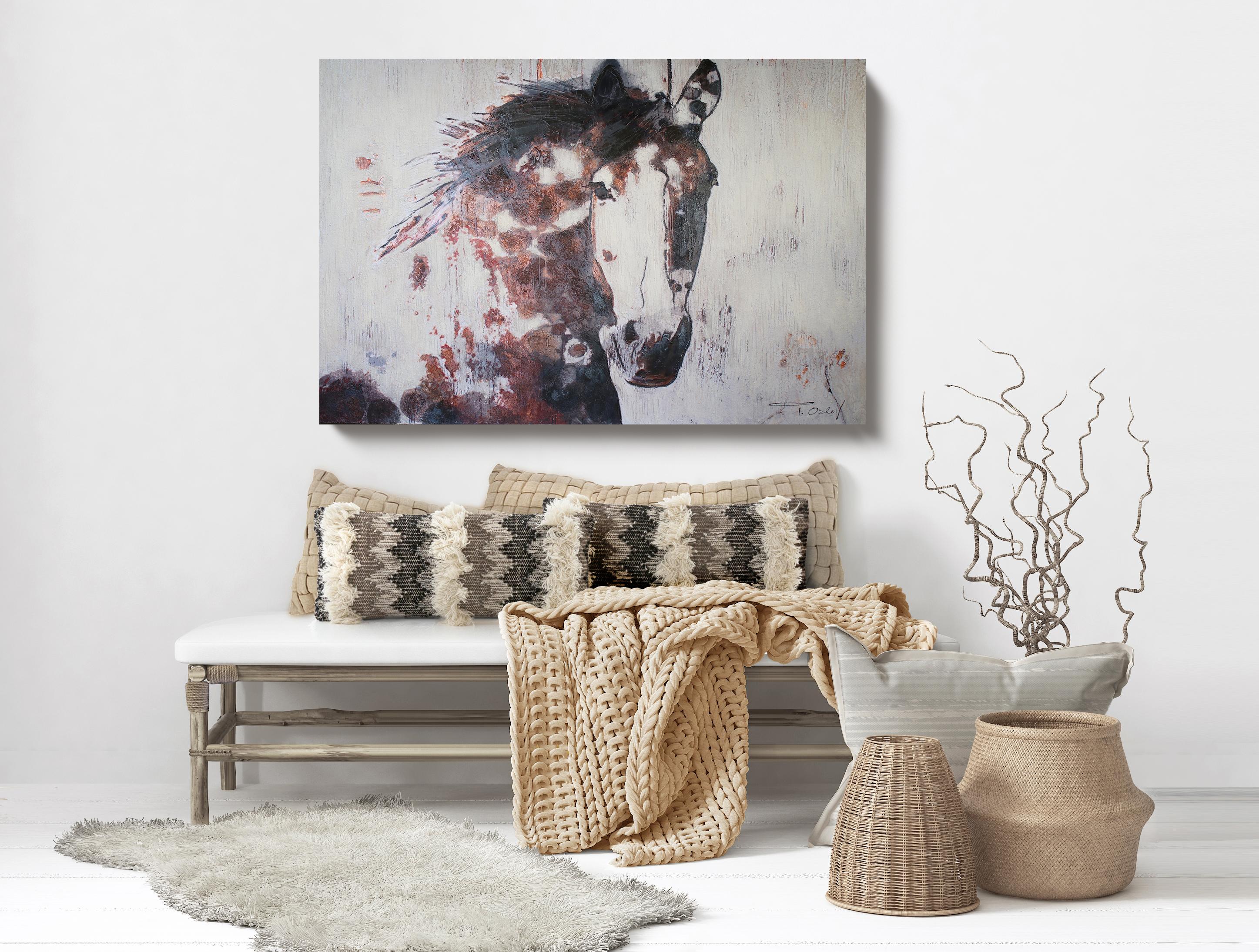 chestnut horse painting