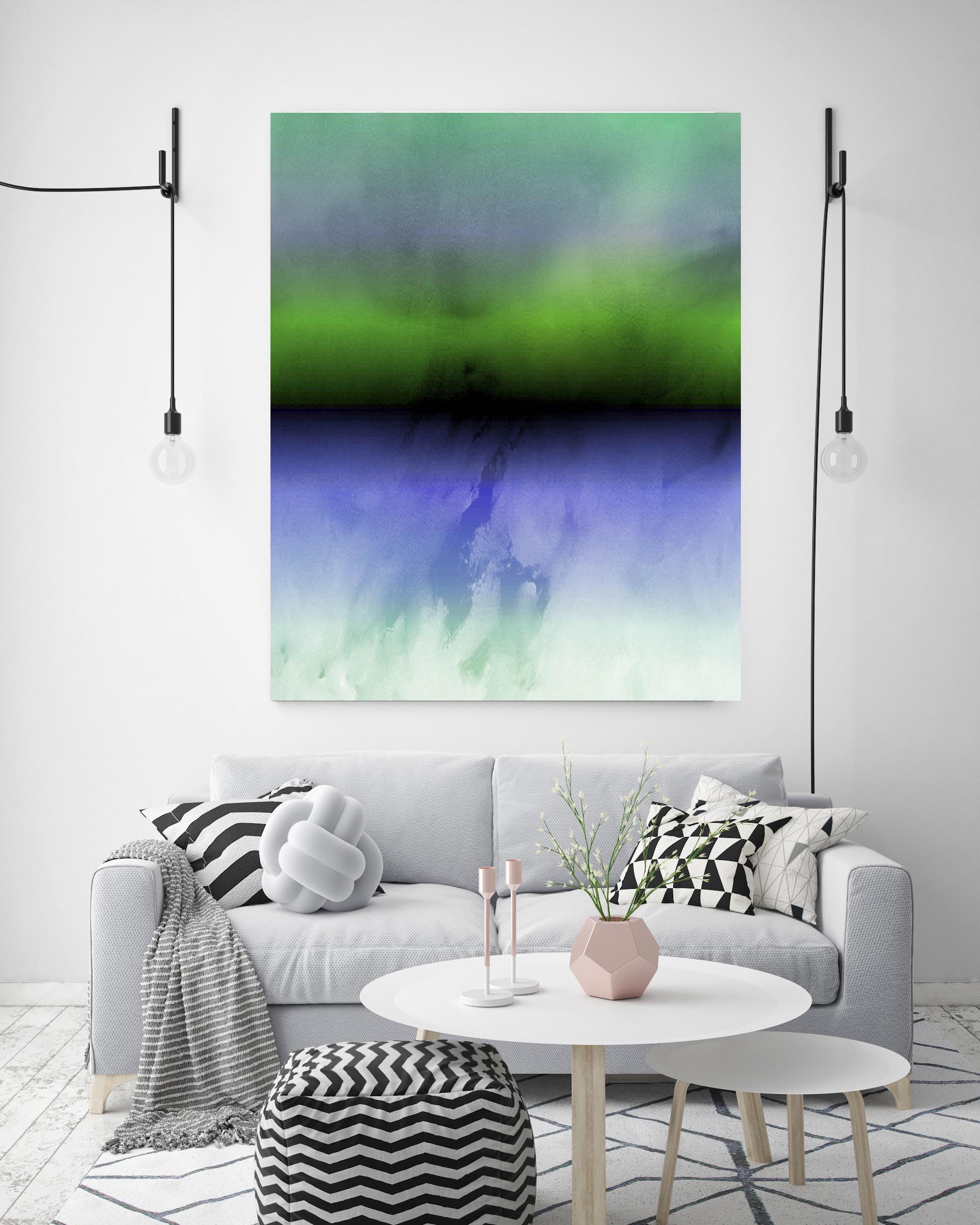 green ombre painting