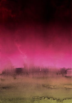 Ombre Red Painting Hand Textured Giclee on Canvas 40Wx60H" Inspired by Rothko 17