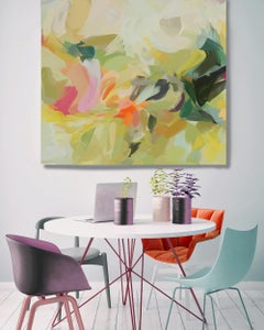 The Green Shades Painting Art Hand Textured Giclee on Canvas 45x45" Sleep Secrets 5