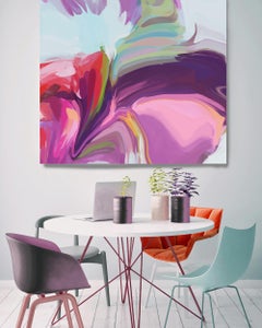 Blue Painting Art Hand Textured Giclee on Canvas 45x45" Desert Mirage 23