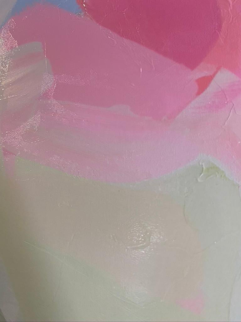 Lebendige abstrakte Malerei Kunst Hand texturiert Giclee auf Leinwand 40Hx 60W