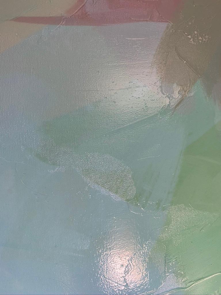 Champagne Arte astratta a colori pastello su tela 40Hx 60W