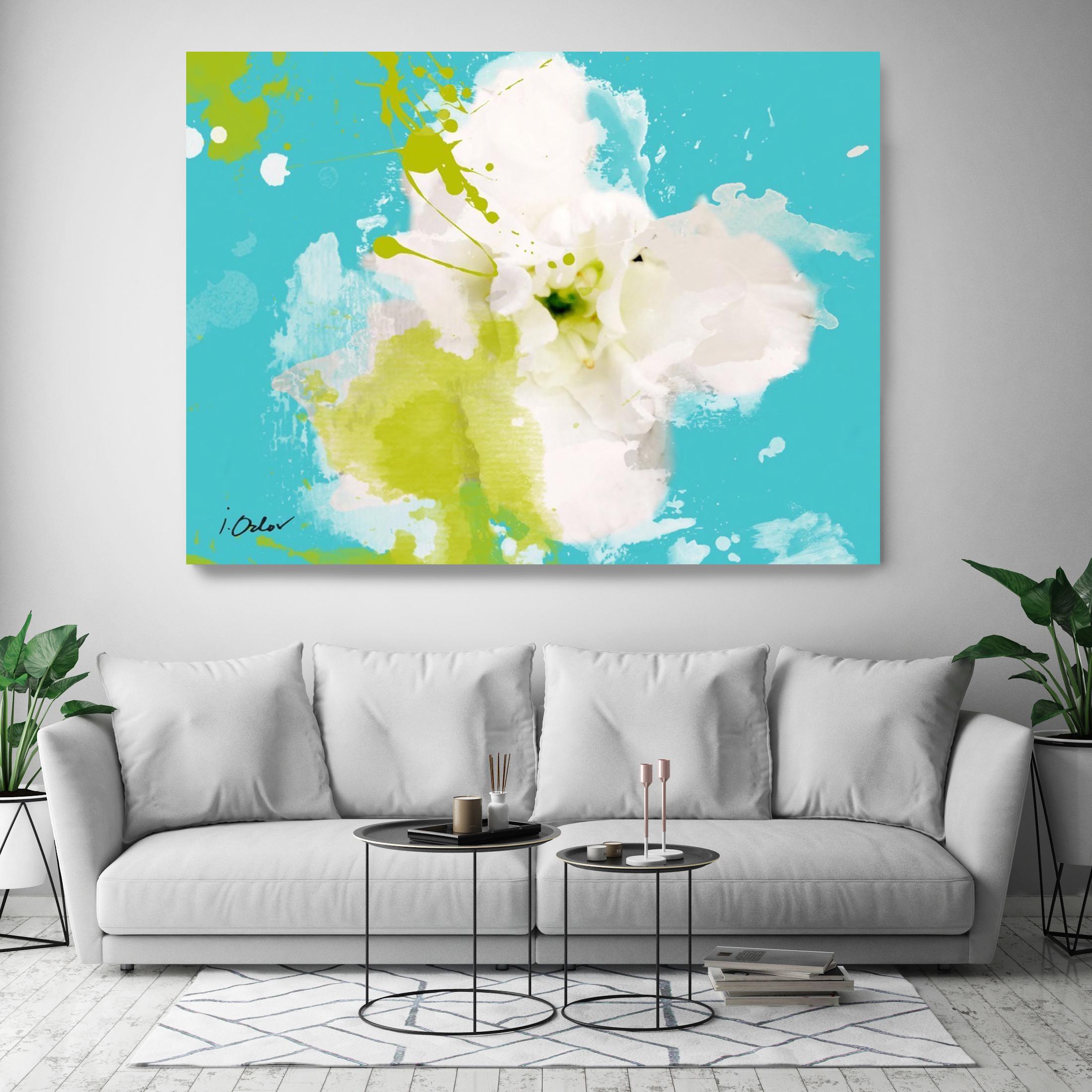 Aqua White Flower Bright Painting Hand Embellished Giclee on Canvas 60W x 40H

Collector's Edition Embellished Art Canvas Giclee With Brushstrokes and rich texture.

State-of-the-art HAND EMBELLISHED ∽ MUSEUM QUALITY ∽ DISPLAY READY Giclee