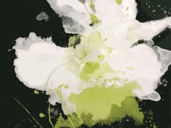 Serviergrünes, florales Gemälde von Hand verschönert Giclee auf Leinwand, 40 H x 60 B