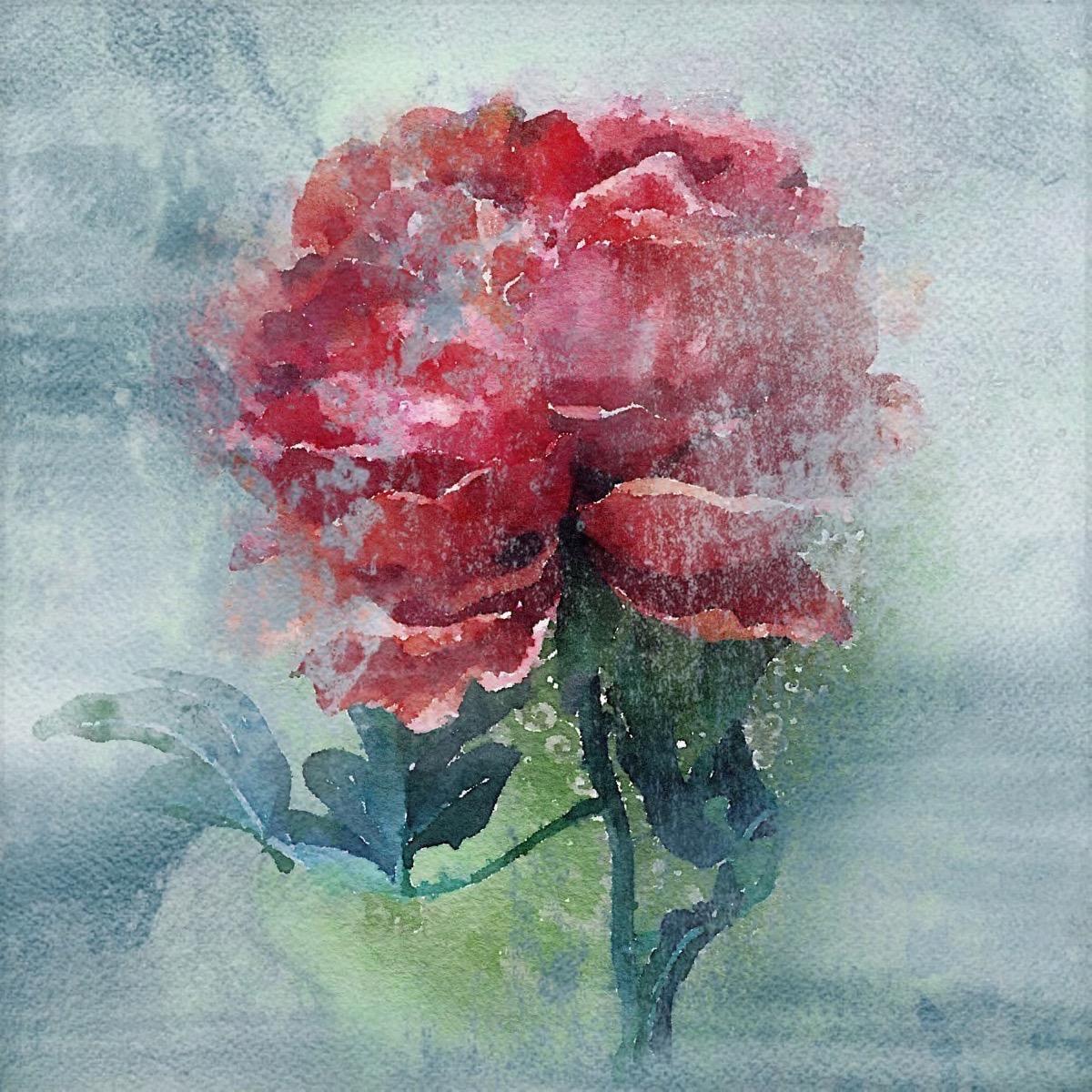 Still Life Flower Painting Art Hand Textured Giclee on Canvas 45x45" Radiance