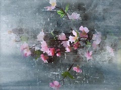 April Grace Pittura di fiori rustici abbellita a mano Giclee su tela 40H X 60W